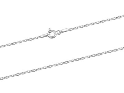 Catena A Maglie For\at Diamantata Martellata 1,5 Mm, 55 Cm, Argento 925 - Immagine Standard - 2