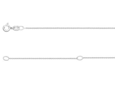 Catena A Maglie Forat Diamantata 0,90 Mm, 40-45 Cm, Argento 925