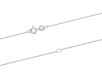 Catena A Maglie For\at Diamantata 0,90 Mm, 40-45 Cm, Argento 925 - Immagine Standard - 2