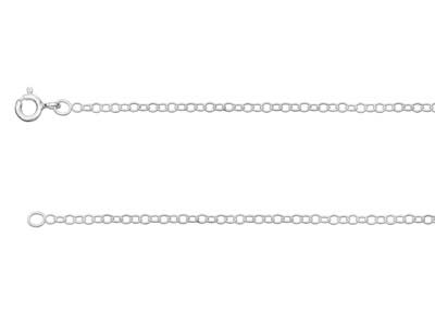 Catena A Maglie Forzate 1,7 Mm, 60 Cm, Argento 925