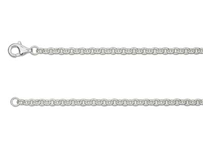 Catena Forat Maglie Da 3 Mm, 45 Cm, Argento 925