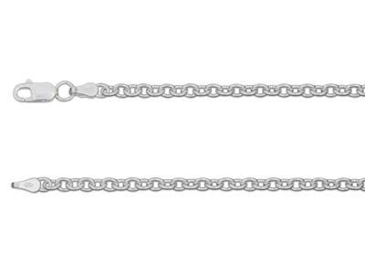 Catena A Maglie Rotonde Forat 3,9 Mm, 45 Cm, Argento 925