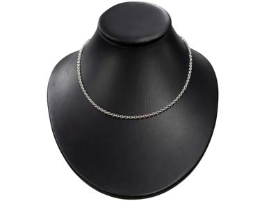 Catena A Maglie Rotonde For\at 3,9 Mm, 45 Cm, Argento 925 - Immagine Standard - 5