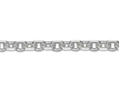 Catena Belcher Quadrata Con Taglio A Diamante 28/14 Senza Marchio Di Autenticità, 45 Cm, Argento 925 - Immagine Standard - 3