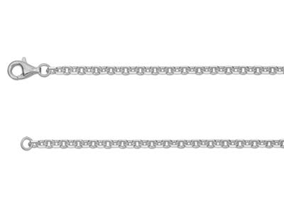 Catena Belcher Quadrata Con Taglio A Diamante 2814 Senza Marchio Di Autenticità, 55 Cm, Argento 925