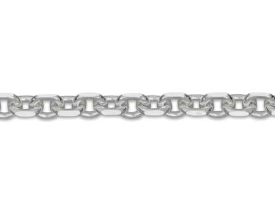 Catena Maglia Jaseron Diamantata Quadrata 2,3 Mm, 55 Cm, Argento 925 - Immagine Standard - 3