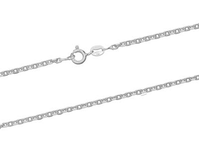 Catena Belcher Quadrata Con Taglio A Diamante 21/21 Senza Marchio Di Autenticità, 40 Cm, Argento 925 - Immagine Standard - 2