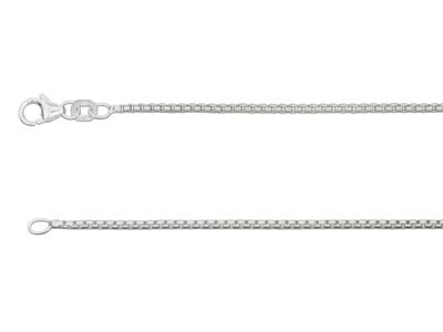 Catena Maglia Veneziana MM 1,6, Cm 50, In Argento 925 Con Trattamento Antiossidante