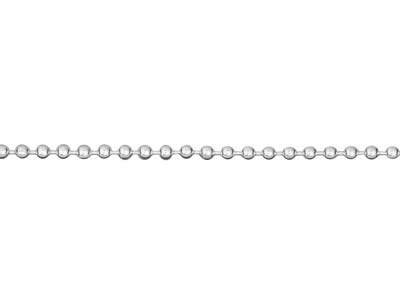 Catena A Sfera Senza Marchio Di Autenticità, 1 Mm/40 Cm, Argento 925 - Immagine Standard - 3