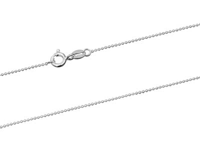 Catena A Palline 1 Mm, 45 Cm, Argento 925 - Immagine Standard - 2