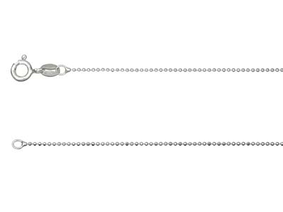 Catena A Sfere Diamantate 1 Mm, 40 Cm, Argento 925 925