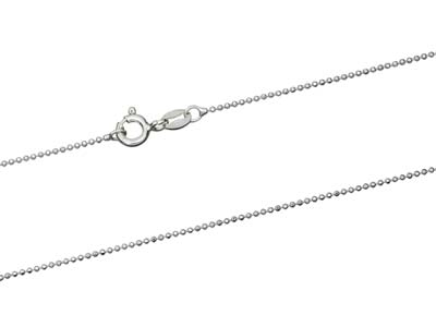Catena A Palline Diamantate 1 Mm, 50 Cm, Argento 925 925 - Immagine Standard - 2