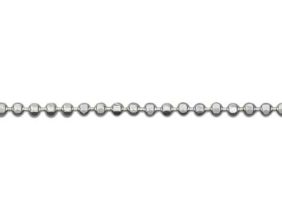 Catena A Sfera Con Taglio A Diamante Senza Marchio Di Autenticità, 1,2 Mm/40 Cm, Argento 925 - Immagine Standard - 3