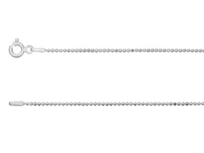 Catena A Sfere Diamantate 1,2 Mm, 45 Cm, Argento 925 925