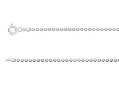 Catena A Palline Da 2 Mm, 40 Cm, Argento 925