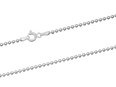 Catena A Palline Da 2 Mm, 45 Cm, Argento 925 - Immagine Standard - 2