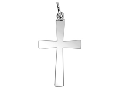 Ciondolo Croce, 15,5 X 27,2 Mm, Argento 925