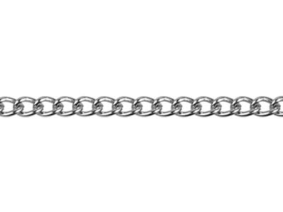 Catena A Maglie Gourmette 3,7 Mm, Lunghezza 1 Metro, Argento