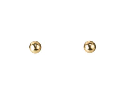 Orecchini A Sfera Da 3 Mm, Oro Laminato - Immagine Standard - 1