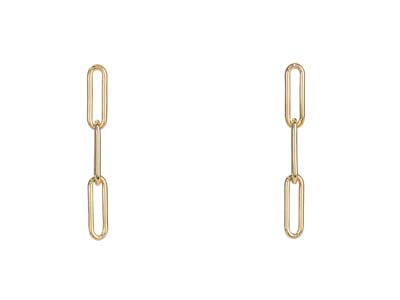 Orecchini A Maglie Rettangolari, Gold Filled - Immagine Standard - 1
