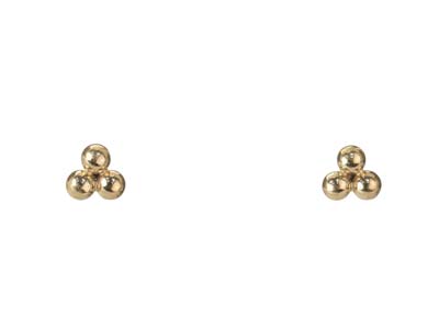 Trio Di Orecchini A Sfera, Oro Laminato - Immagine Standard - 1