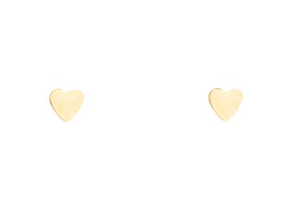 Orecchini A Perno Cuore In Oro Pieno 3,5 MM - Immagine Standard - 1