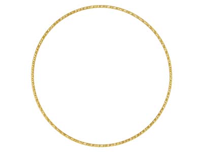Bracciale Bangle Scintillante 1,30 Mm, 63 Mm, Gold Filled