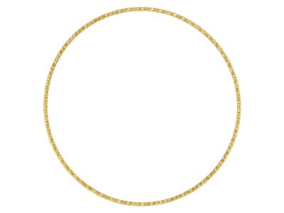 Bracciale Rigido Impilabile Spirale In Oro Pieno 1,3 MM - Immagine Standard - 1