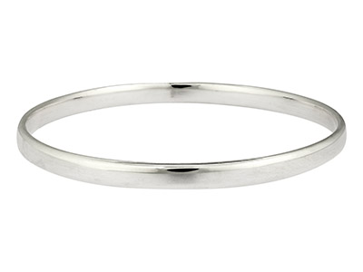 Bracciale Rigido Ampio, 5,4 Mm, Argento 925