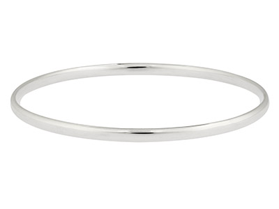 Bracciale Rigido Ampio, 3,5 Mm, Argento 925