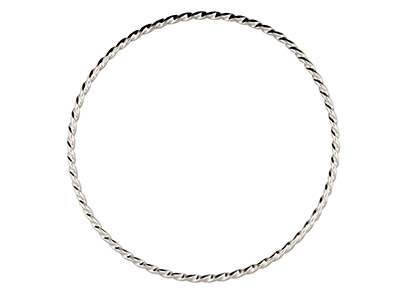 Bracciale Rigido Torsionato 2,5 Mm,64 Mm, Argento 925 - Immagine Standard - 2