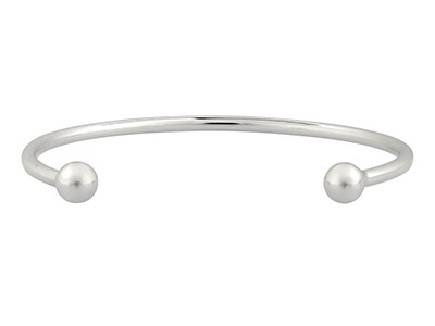 Bracciale Rigido Aperto Per Bambini2,3 Mm, 49 Mm, Argento 925