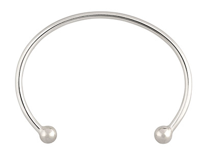 Bracciale Rigido Aperto A Sezione Rotonda Per Bambini, Argento 925 - Immagine Standard - 2