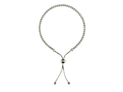 Bracciale Tennis Zirconi Trasparenti, 24 Cm, Argento 925 24 Cm, Argento 925 - Immagine Standard - 1