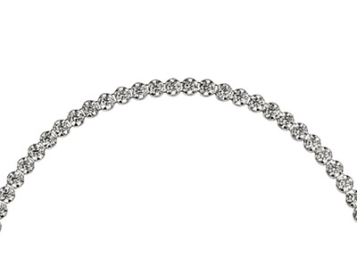 Bracciale Tennis Zirconi Trasparenti, 24 Cm, Argento 925 24 Cm, Argento 925 - Immagine Standard - 3