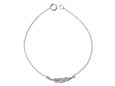 Braccialetto In Argento Sterling Con Piume