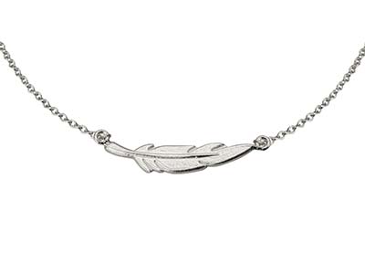 Bracciale Piuma, 18 Cm, Argento 925 - Immagine Standard - 2
