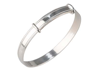 Bracciale Rigido Per Bambini, Regolabile, Argento 925