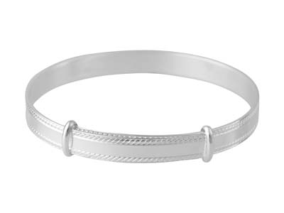 Bracciale Rigido Aperto, Semplice E Regolabile, In Argento 925 - Immagine Standard - 2