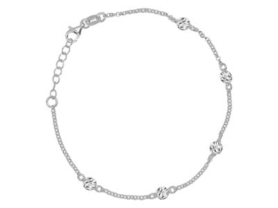 Bracciale Con Struttura A Maglie, In Argento 925