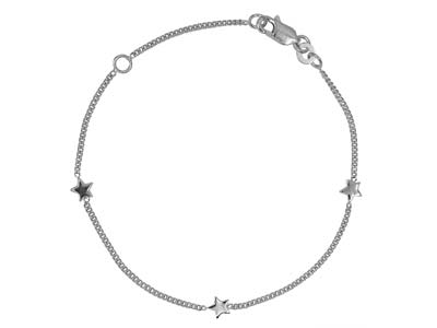 Bracciale Motivo Stelle, 19 Cm, Argento 925 - Immagine Standard - 1