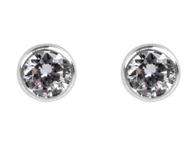 Orecchini-Zirconio-3-Mm,-Argento---925