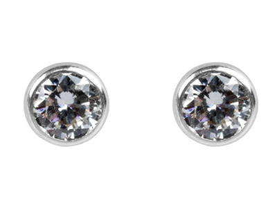Orecchini Zirconia 4 Mm, Argento 925