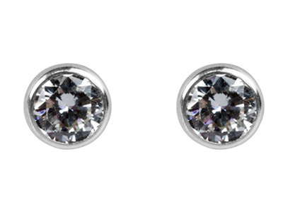 Orecchini Zirconia 5 Mm, Argento 925