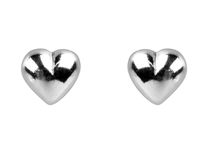 Orecchini A Perno A Cuore, Argento 925 - Immagine Standard - 1