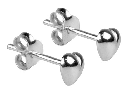 Orecchini A Forma Di Cuore Da 5 Mm,argento 925 - Immagine Standard - 2