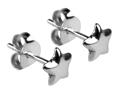 Orecchini Stella 5 Mm, Argento 925 - Immagine Standard - 2