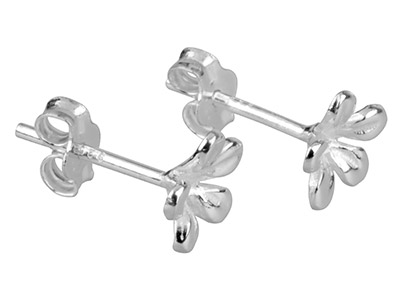 Orecchini A Forma Di Fiore 7,1 Mm, Argento 925 - Immagine Standard - 2
