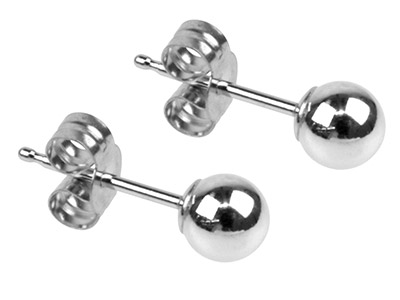 Orecchini A Sfera Da 3 Mm, Argento 925 - Immagine Standard - 2