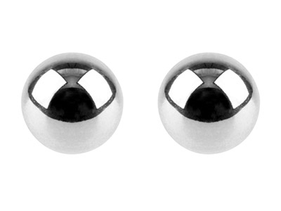 Orecchini A Sfera Da 4 Mm, Argento 925